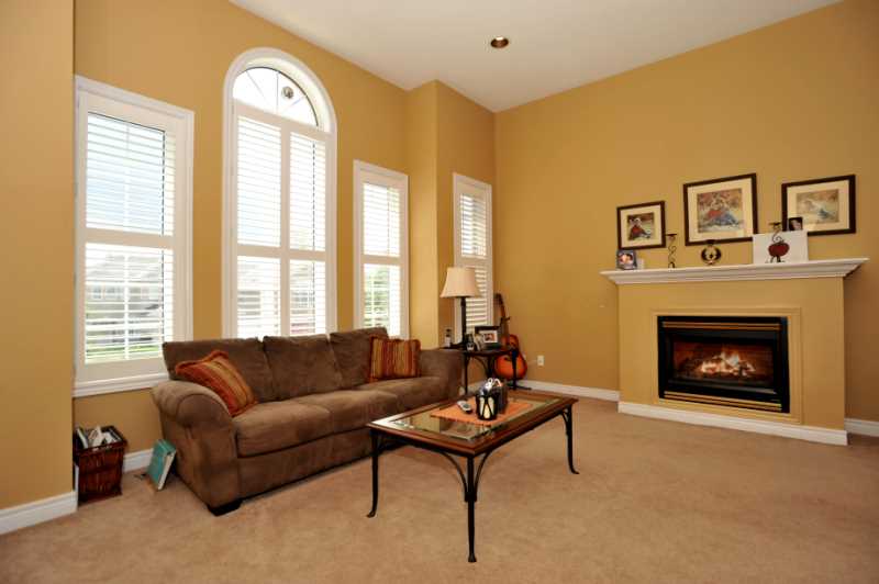 Cathedral Ceilings, Gas Fireplace, California Shutters Cathedral Ceilings, Gas Fireplace, California Shutters