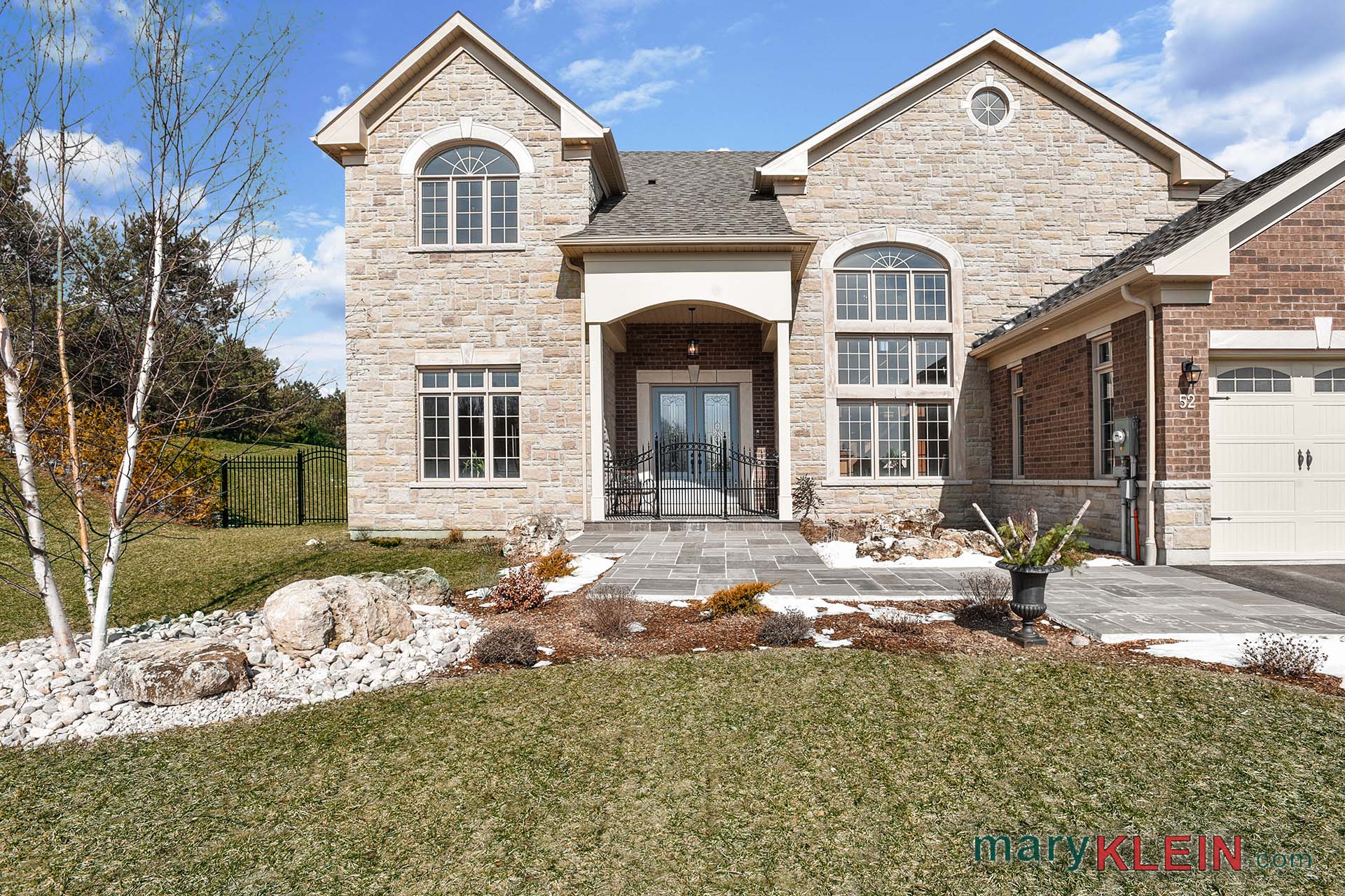 landscaped front entry