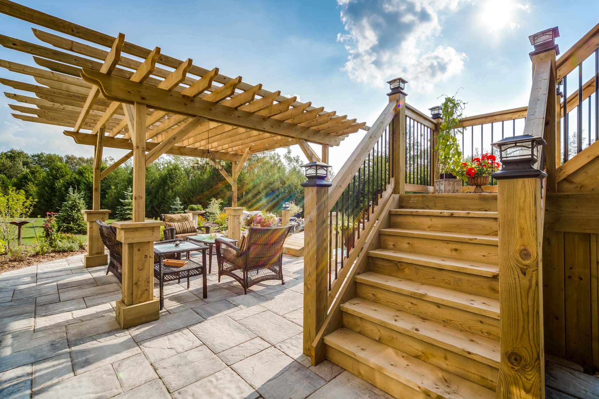 wood pergola