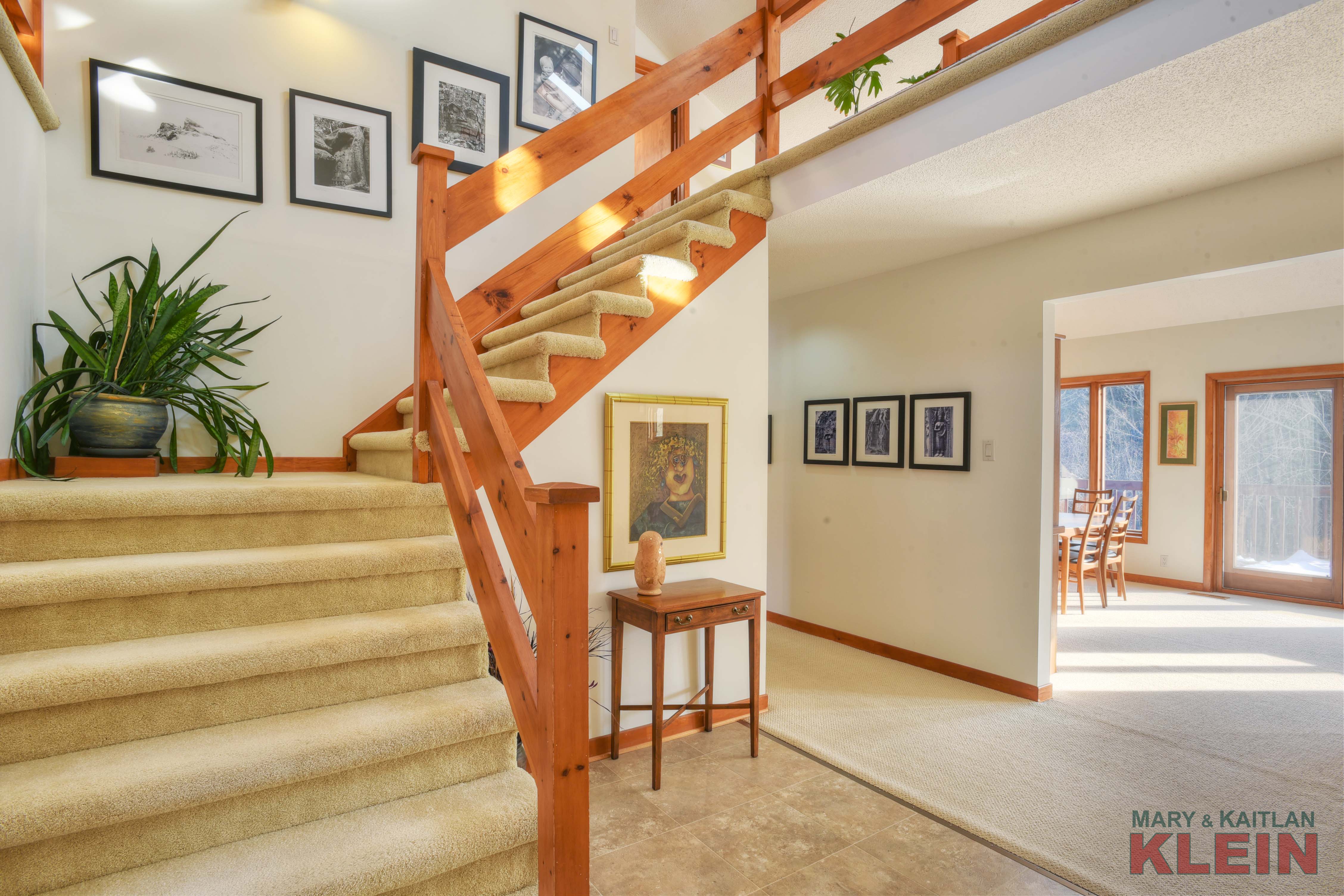 Bright open concept stairs
