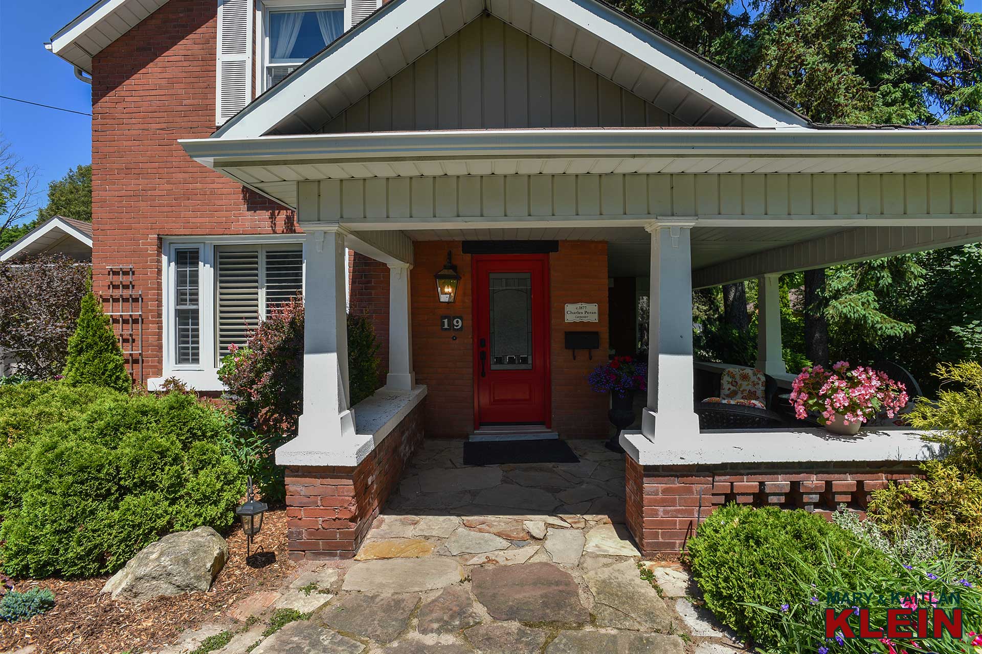 Covered Verandah, Red front door, Second Ave