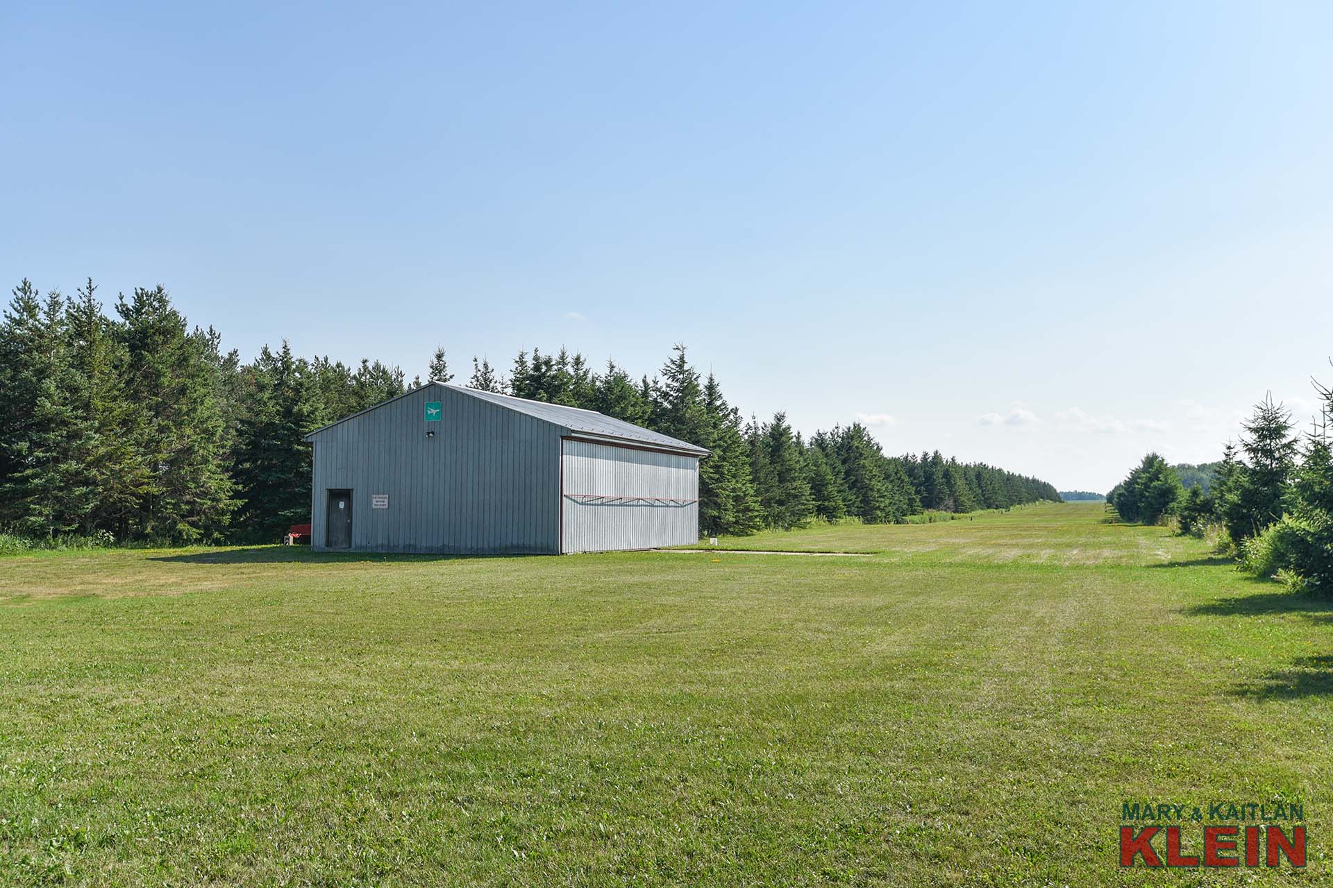 Airplane Hangar, Home, Grass landing strip 