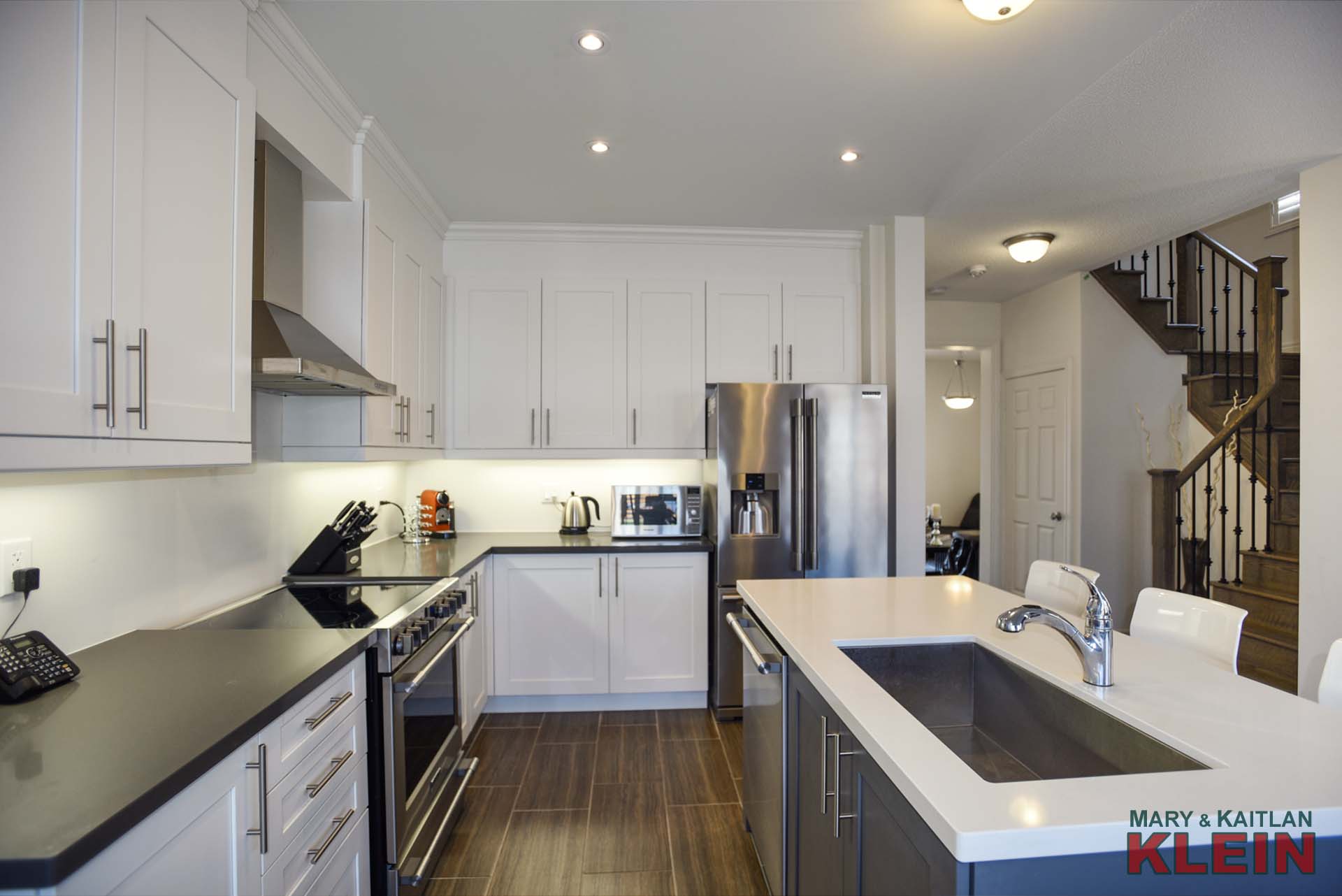 Quartz Countertops, Pot Lighting