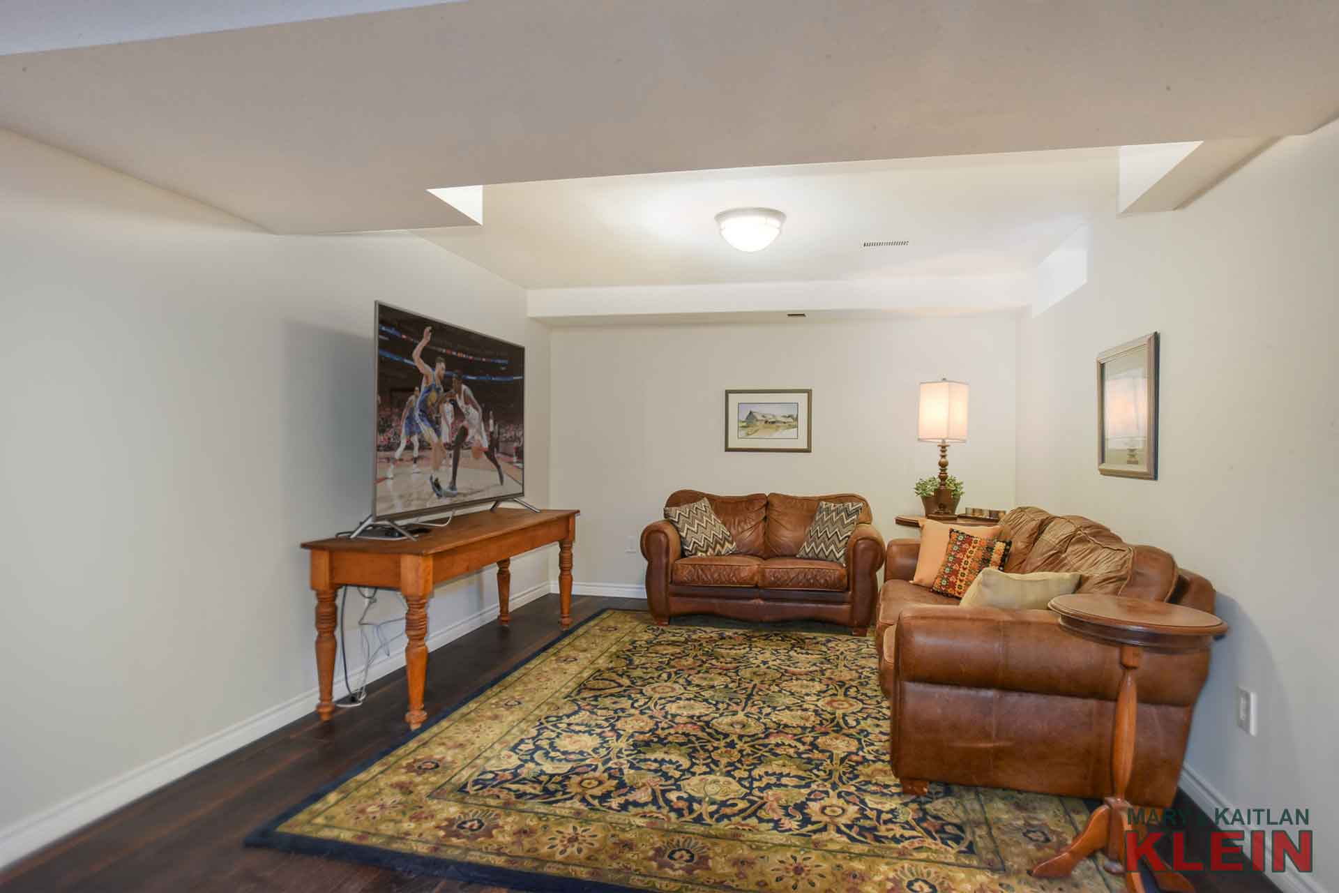 Basement Rec Area - Hardwood Flooring, Pot Lighting