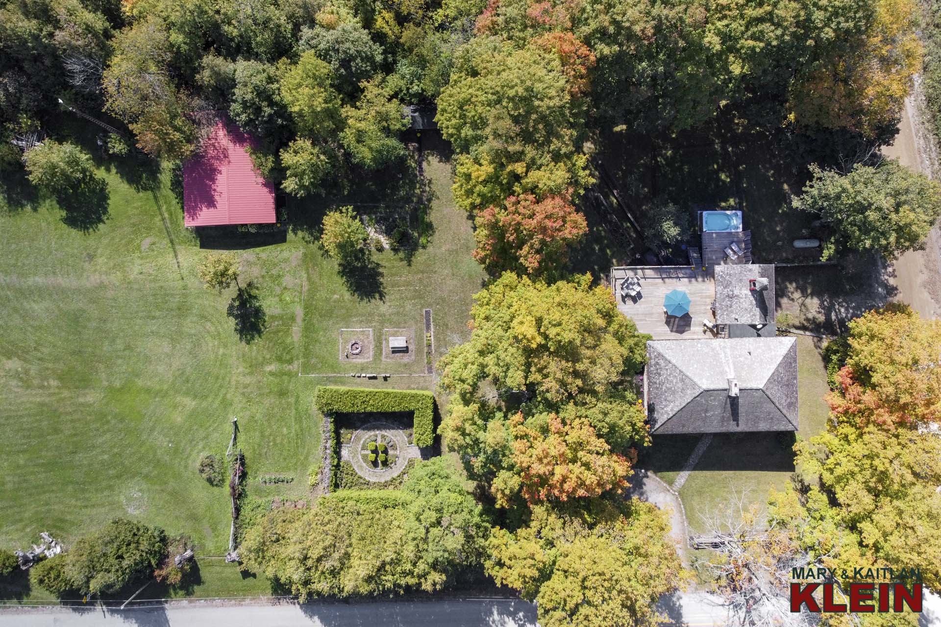 Aerial View: Historical Caledon Heritage Rosehill Schoolhouse Circa 1872