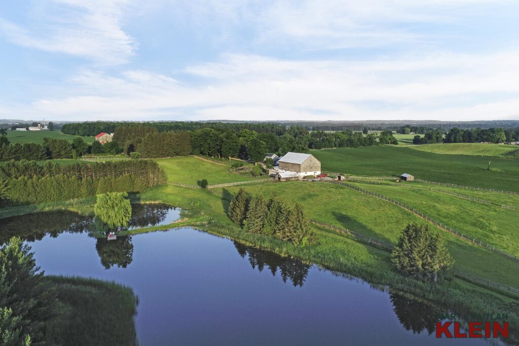 Idyllic Belain Farm on 96 Acres with Barn, Pond For Sale in Caledon, ON | KLEIN